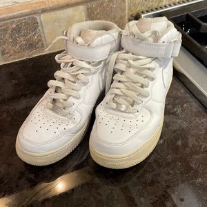 Nike Air Force One (AF1) , White, Mid, Men’s Size 9